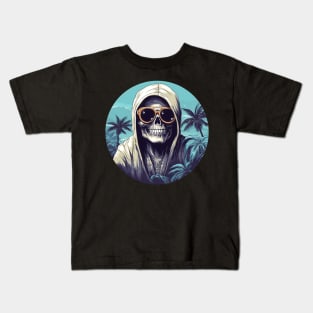 Grim Reaper with Sun Glasses Kids T-Shirt